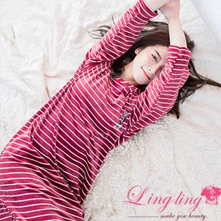 【lingling】圓領條紋T恤上衣+送項鍊PA1001(百搭綠黑) 歷史價格詳細信息