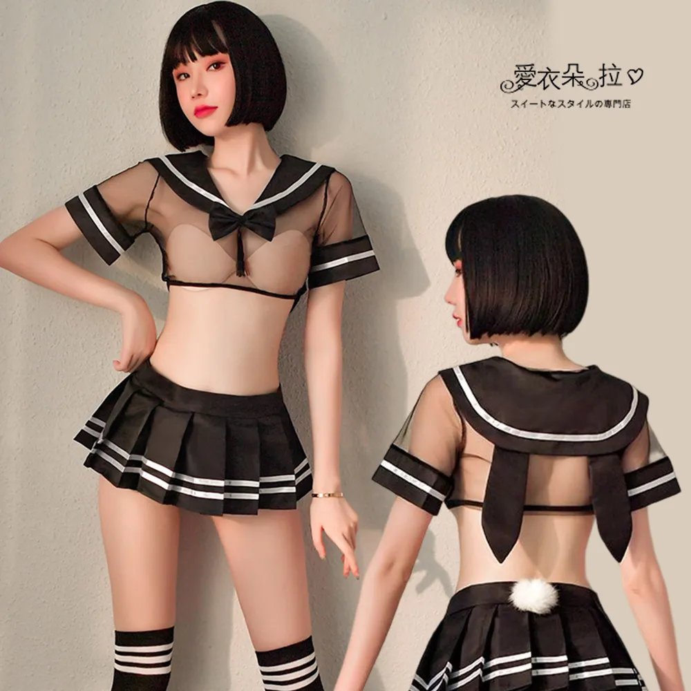 黑色可愛學生制服扮演 性感睡衣 情趣睡衣 情人節【角色扮演 水手學生服 全新商品】4-8098~戀愛物語~ 歷史價格詳細信息
