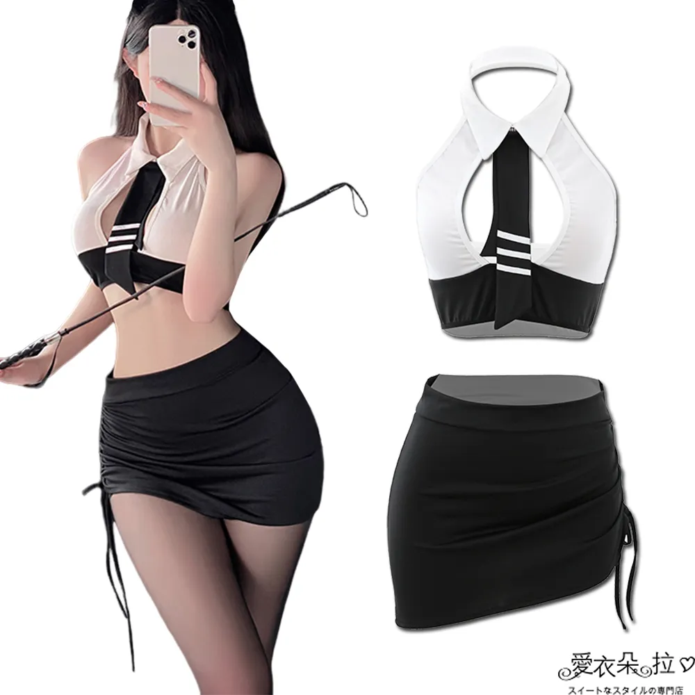 情趣秘書套裝/柔軟滑順/後空露背/交叉鐵環/性感包臀連身裙+丁字褲一套/OPP塑袋裝/無精美包裝/秘書S253/1698 歷史價格詳細信息