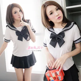 水手服 L號中大尺碼水手服角色扮演服~海軍領水手制服學生服cosplay服裝＊流行E線A406 歷史價格詳細信息