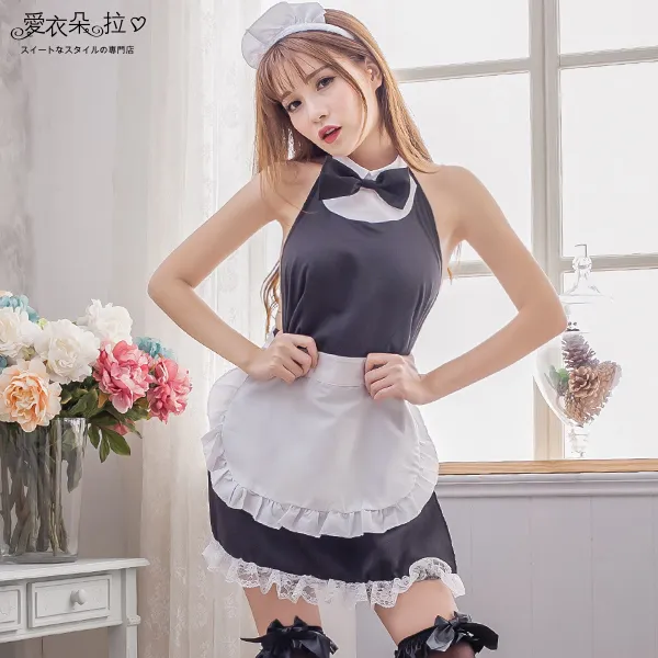 女僕裝 角色扮演圍兜式女傭制服 流行E線A7330 歷史價格詳細信息