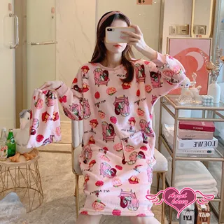 天使霓裳 法式甜心 柔軟珊瑚絨綁帶睡袍 (淺紫F) 歷史價格詳細信息