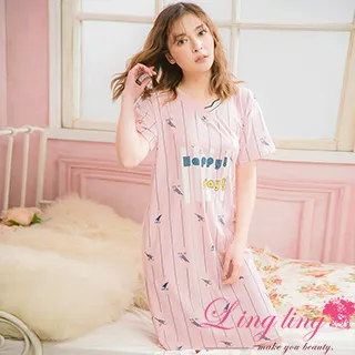 lingling A4248全尺碼-天馬行空滿版英字貓咪塗鴉牛奶絲長袖睡衣+長褲(二件式睡衣組)(童趣豆粉) 歷史價格詳細信息