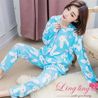 lingling A4270-01小尺碼-童趣小熊口袋圓領撞色水貂絨長袖睡衣+長褲(二件式睡衣組)(童趣灰) 歷史價格詳細信息