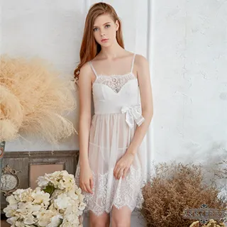 大尺碼Annabery性感黑浪漫百褶柔緞睡衣 歷史價格詳細信息