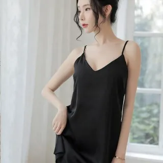 【maggie+】居家內睡情趣綢緞性感吊帶睡裙-粉色 歷史價格詳細信息