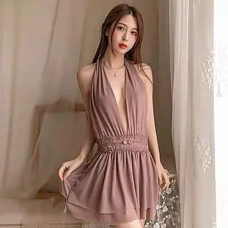 【maggie+】真絲綢吊帶裙蕾絲睡衣性感露背睡裙家居服-黑色 歷史價格詳細信息