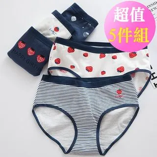 少女系內衣褲。日系波點清新抹茶色 低腰學生棉質三角內褲 5件入 歷史價格詳細信息