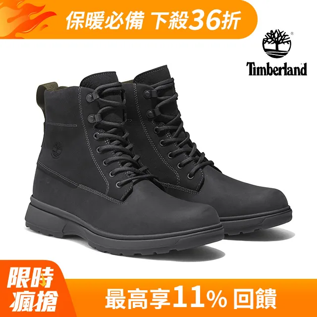 Timberland 男款黑色防水全粒面皮革Atwells Ave查卡靴|A43UN015 歷史價格詳細信息
