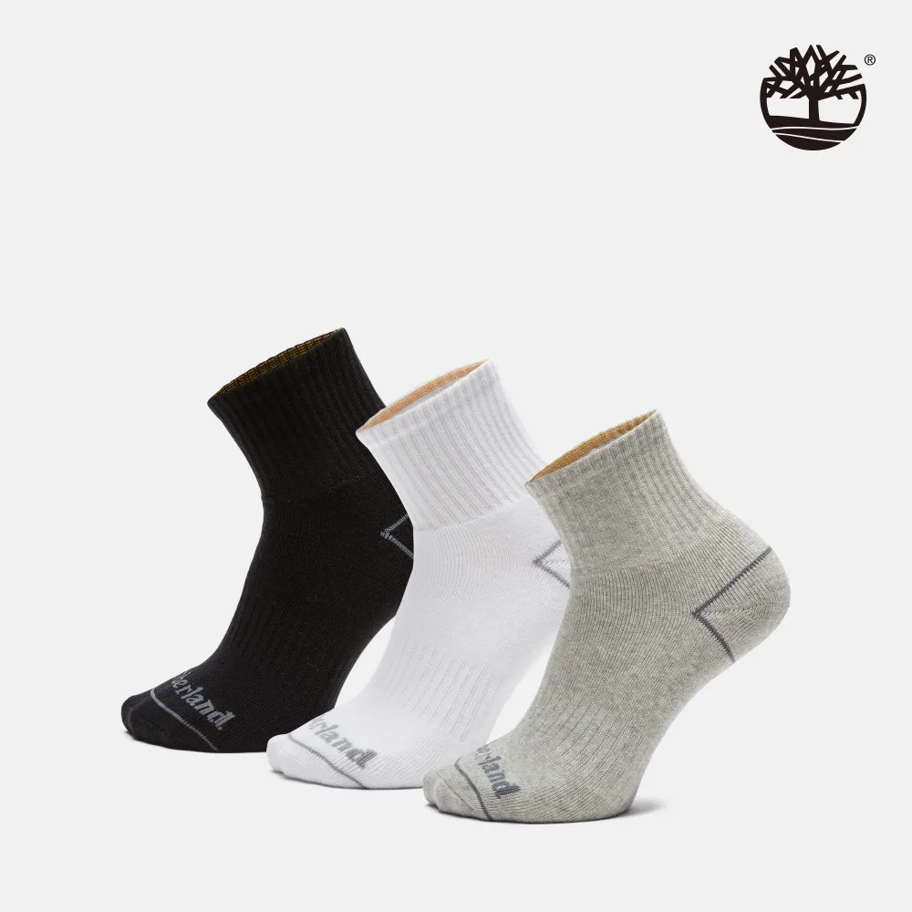 TIMBERLAND 三入組比狄福德羅紋針織半緩衝長襪 黑 A1F1M-001 歷史價格詳細信息