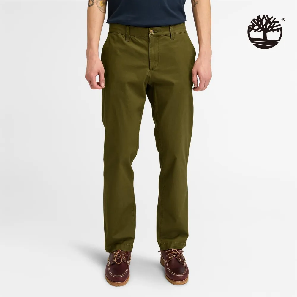 【Timberland】男款橄欖綠色彈性卡其長褲(A29PF302) 歷史價格詳細信息