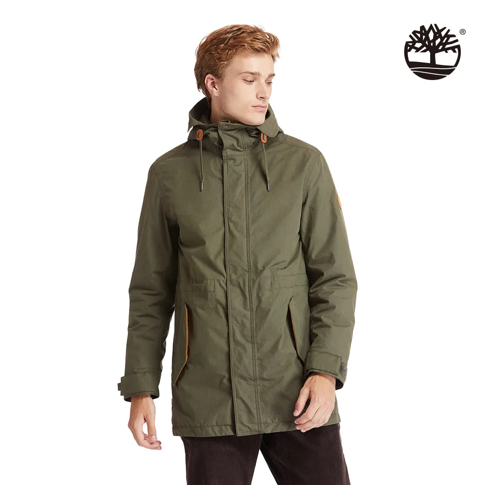 Timberland 男款軍綠色雪頓峰三合一魚尾外套|A2EYZA58 歷史價格詳細信息