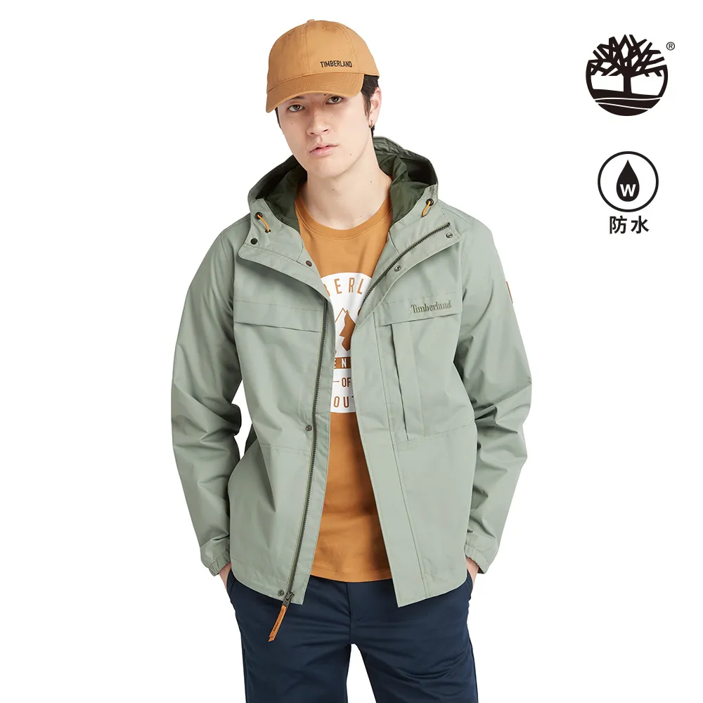 Timberland 女款灰綠色防水透氣連帽長袖外套|A6AD9590 歷史價格詳細信息