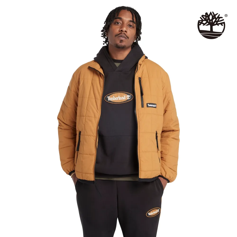 Timberland 男款小麥色防潑水絎縫外套|A693FP47 歷史價格詳細信息