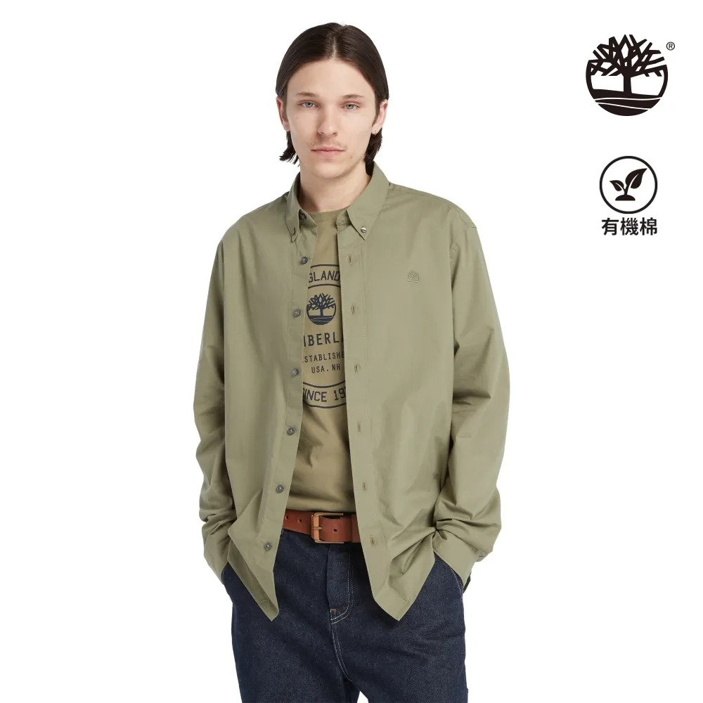 【Timberland】男款灰綠色外套式長袖襯衫(A62CD590) 歷史價格詳細信息