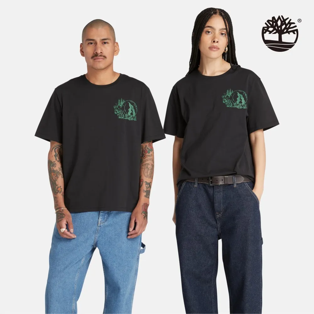 Timberland 男款黑色背面圖案T恤|A69Z5001 歷史價格詳細信息