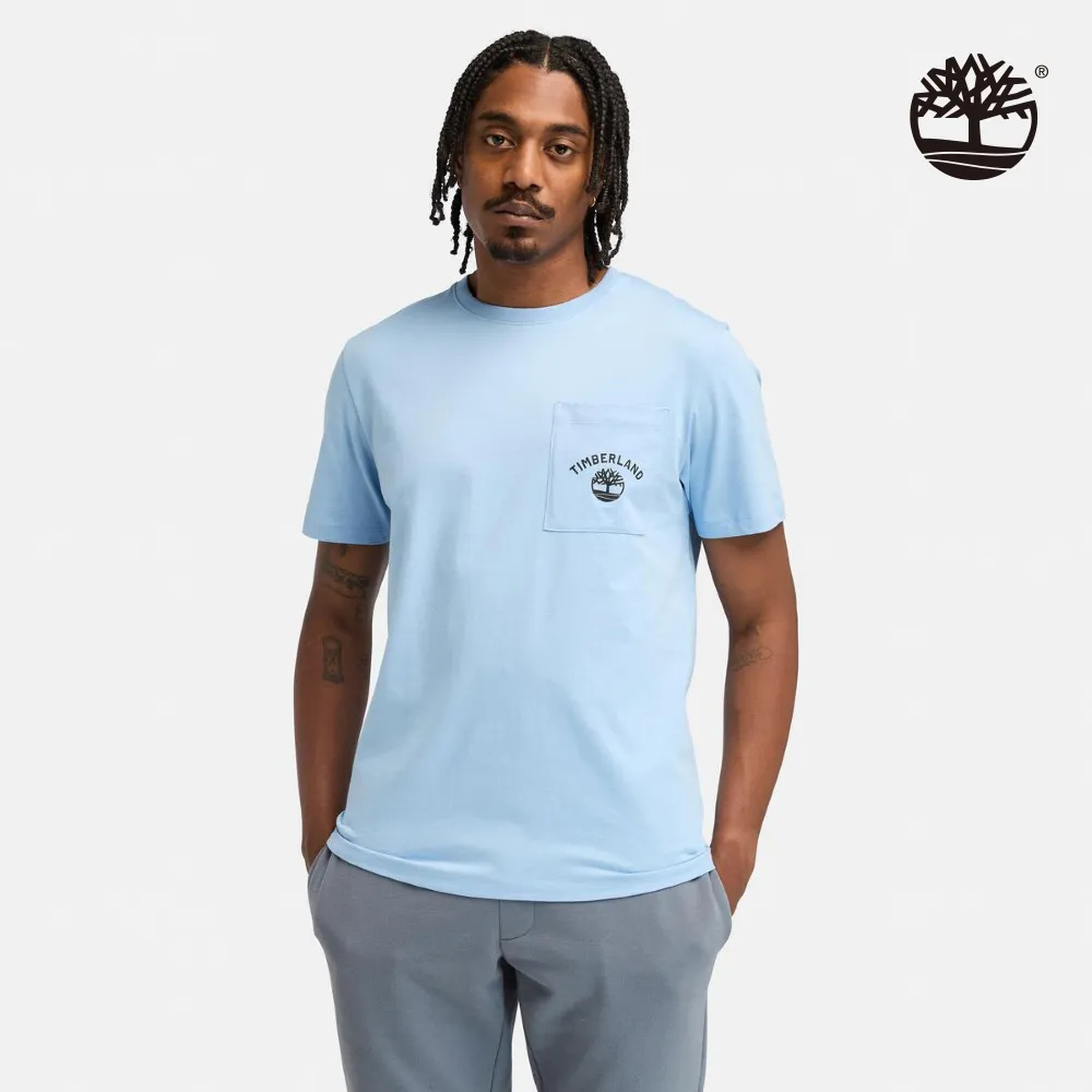 Timberland 男款粉藍色休閒短袖T恤|A449UEFP 歷史價格詳細信息