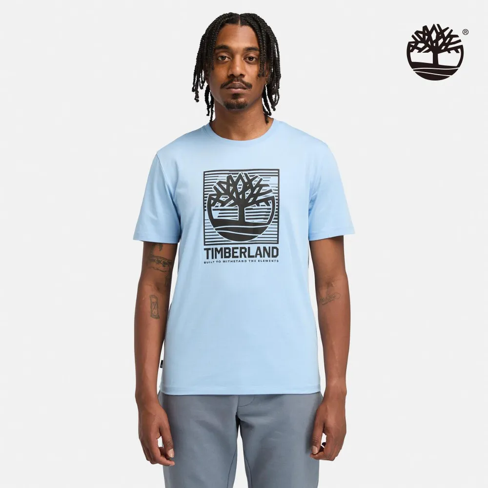 Timberland 男款粉藍色休閒短袖T恤|A449UEFP 歷史價格詳細信息