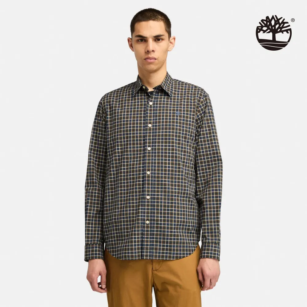 Timberland 男款深寶石藍格紋長袖襯衫外套|A2ARQB68 歷史價格詳細信息