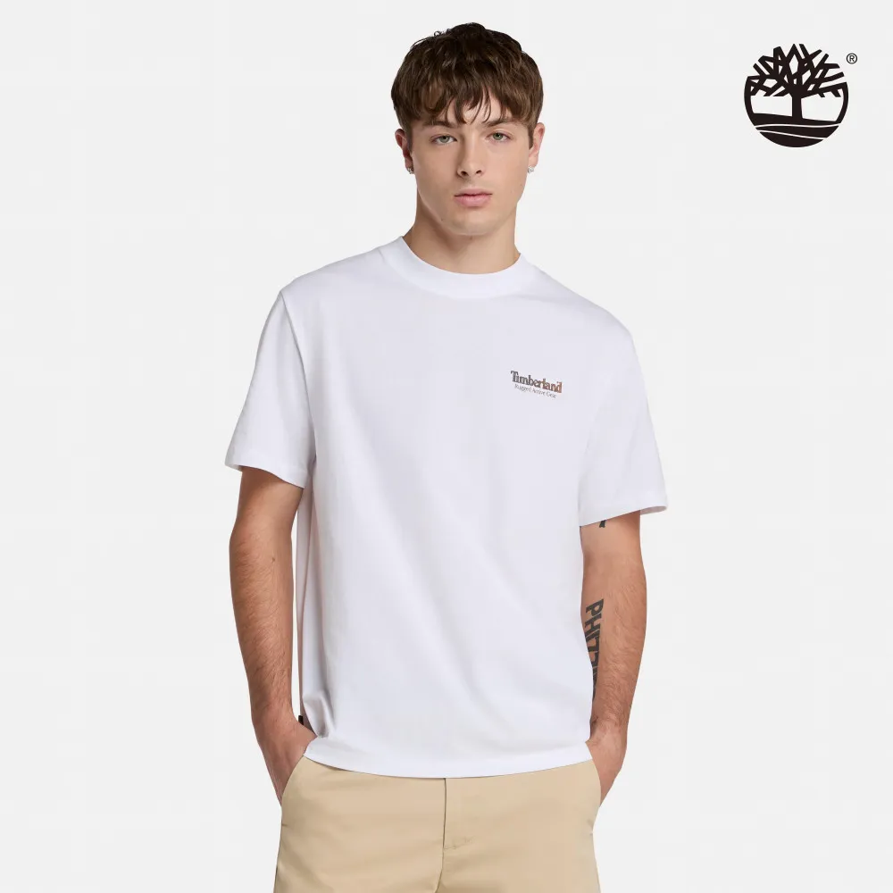Timberland 女款白色圖案短袖T恤|A66D7CM9 歷史價格詳細信息