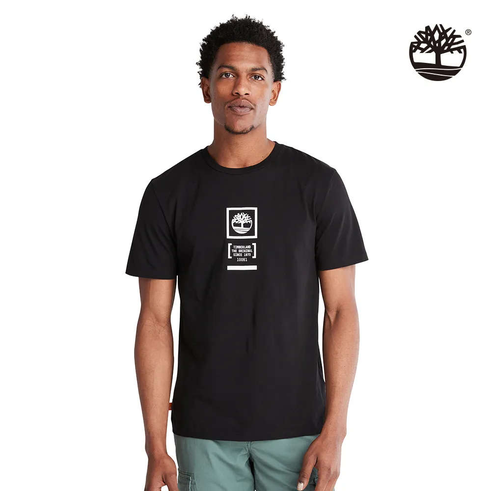Timberland 男款黑色有機棉迷彩樹型Logo短袖T恤|A6DVK001 歷史價格詳細信息