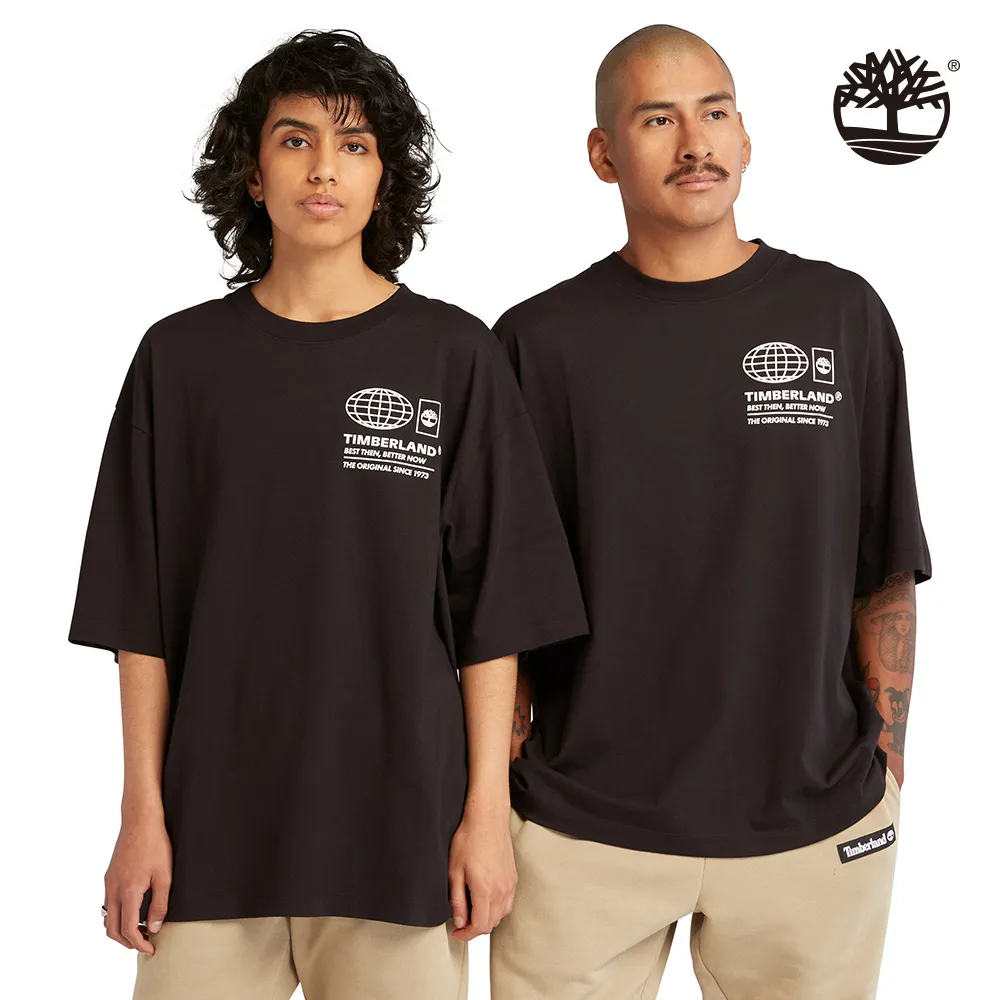 Timberland 中性款黑色背面圖案短袖T恤|A6K3H001 歷史價格詳細信息