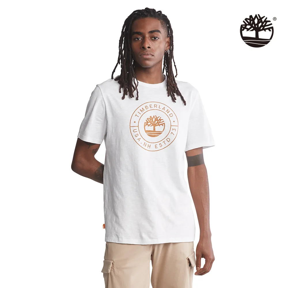 Timberland 男款白色印花短袖T恤|A29C5100 歷史價格詳細信息