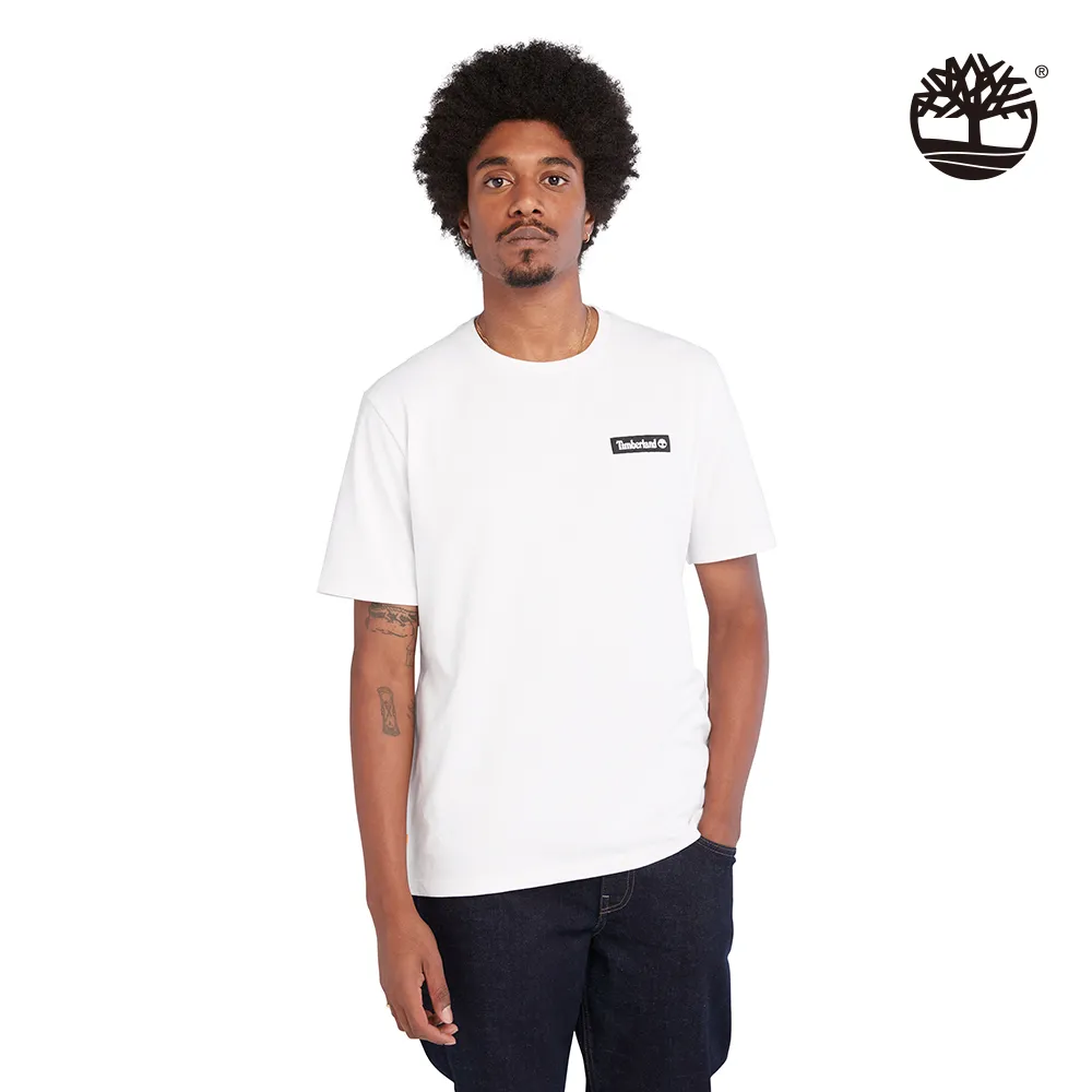 Timberland 中性白色短袖LOGO印花T恤|A6QCD100 歷史價格詳細信息