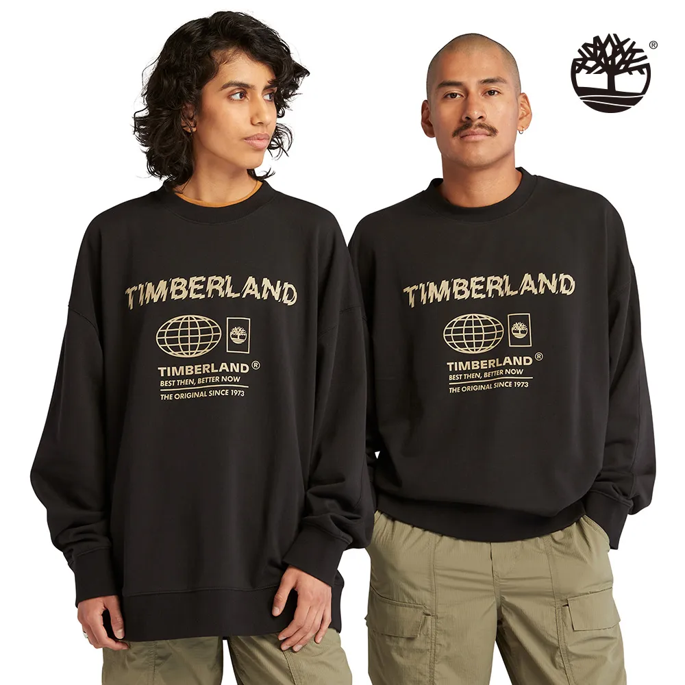 【Timberland】中性黑色正背設計印花寬鬆長袖上衣(A6QG5001) 歷史價格詳細信息