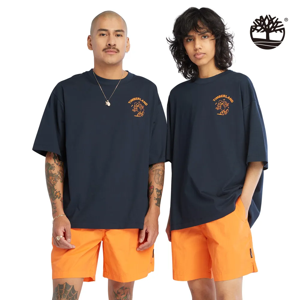 Timberland 中性灰藍色短袖印花T恤|A5UZ3DH3 歷史價格詳細信息