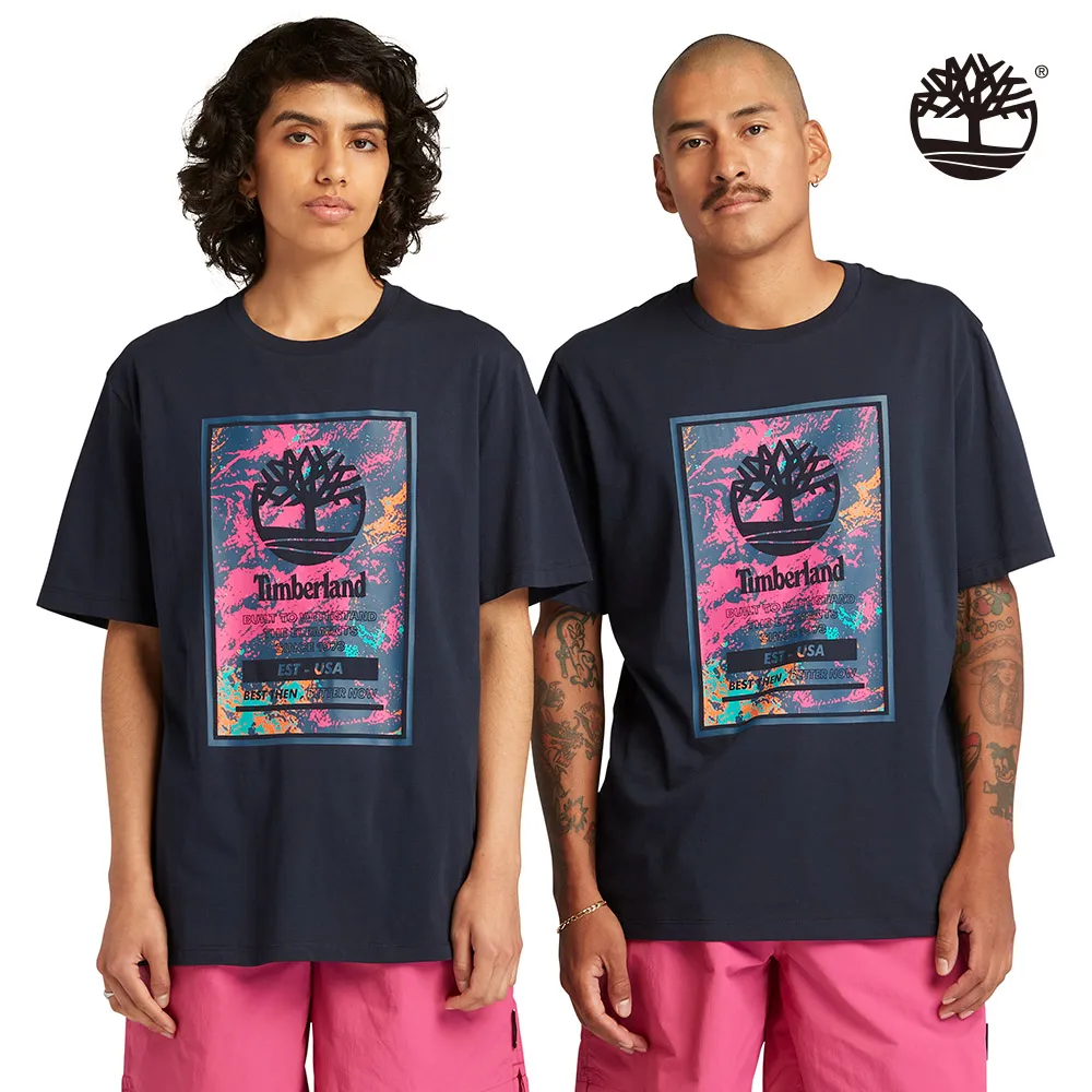 Timberland 中性灰藍色LOGO短袖T恤|A5PXTDH3 歷史價格詳細信息