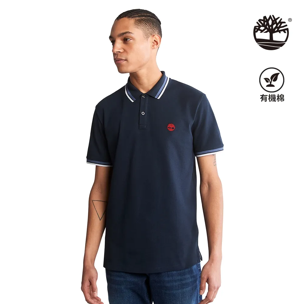 Timberland 男款深藍色有機棉MILLERS RIVER修身短袖POLO衫|A62SH433 歷史價格詳細信息