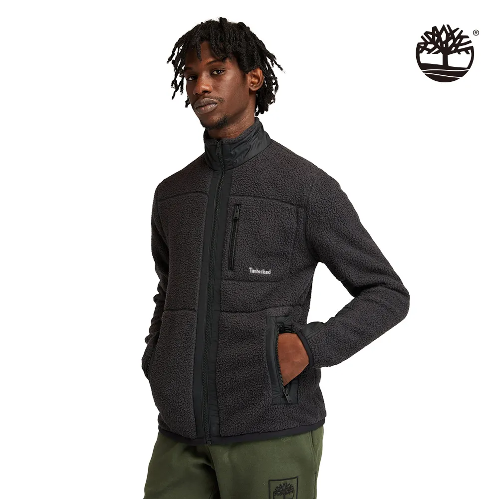 Timberland 男款黑色抓絨立領外套|A2GEG001 歷史價格詳細信息