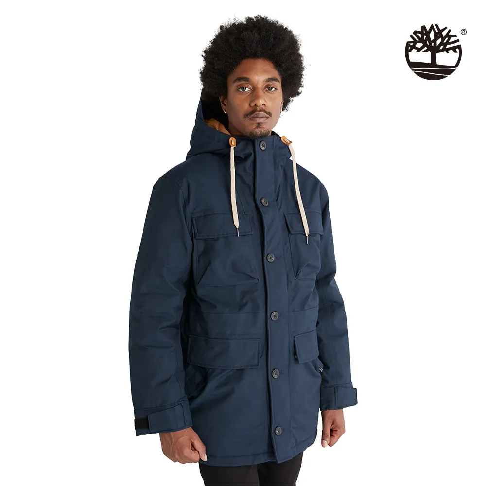 Timberland 男款深藍色再生尼龍防潑水寬版襯衫外套|A5Y6H433 歷史價格詳細信息