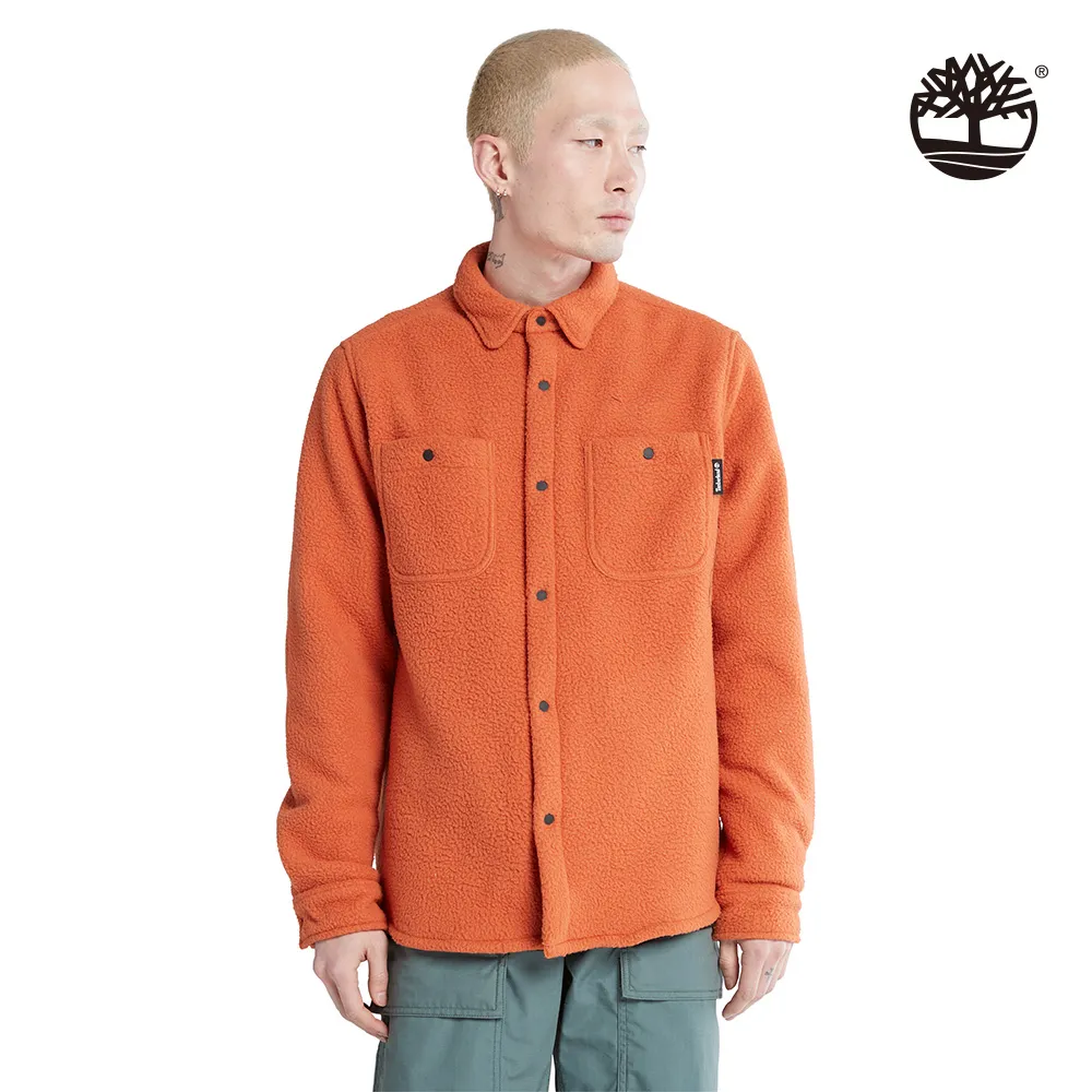 Timberland 男款鏽紅色純棉胸前雙口袋格紋長袖襯衫|A69QDCZ0 歷史價格詳細信息