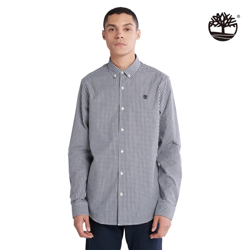 Timberland 男款深寶石藍格紋長袖襯衫外套|A2ARQB68 歷史價格詳細信息