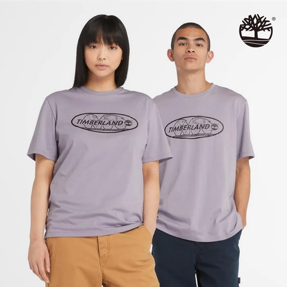 Timberland 中性灰紫色背面圖案短袖 T 恤|A4185EG7 歷史價格詳細信息