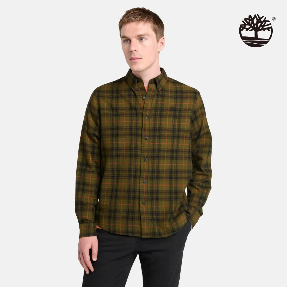 Timberland 男款深橄欖綠舒適科技格紋襯衫|A665QC68 歷史價格詳細信息