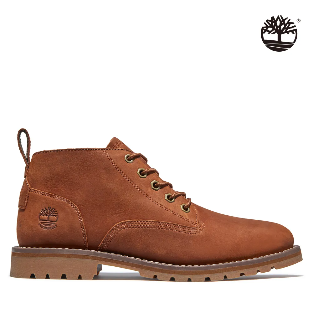 【Timberland】男款中咖啡色全粒面皮革防水查卡靴(A2BFYF13) 歷史價格詳細信息