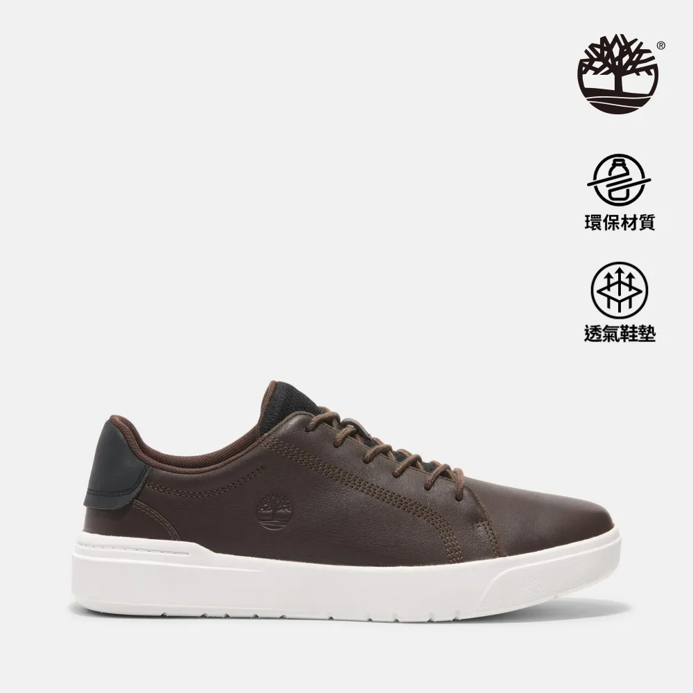 Timberland 男款深棕色皮革低筒休閒鞋|A41F7W01 歷史價格詳細信息