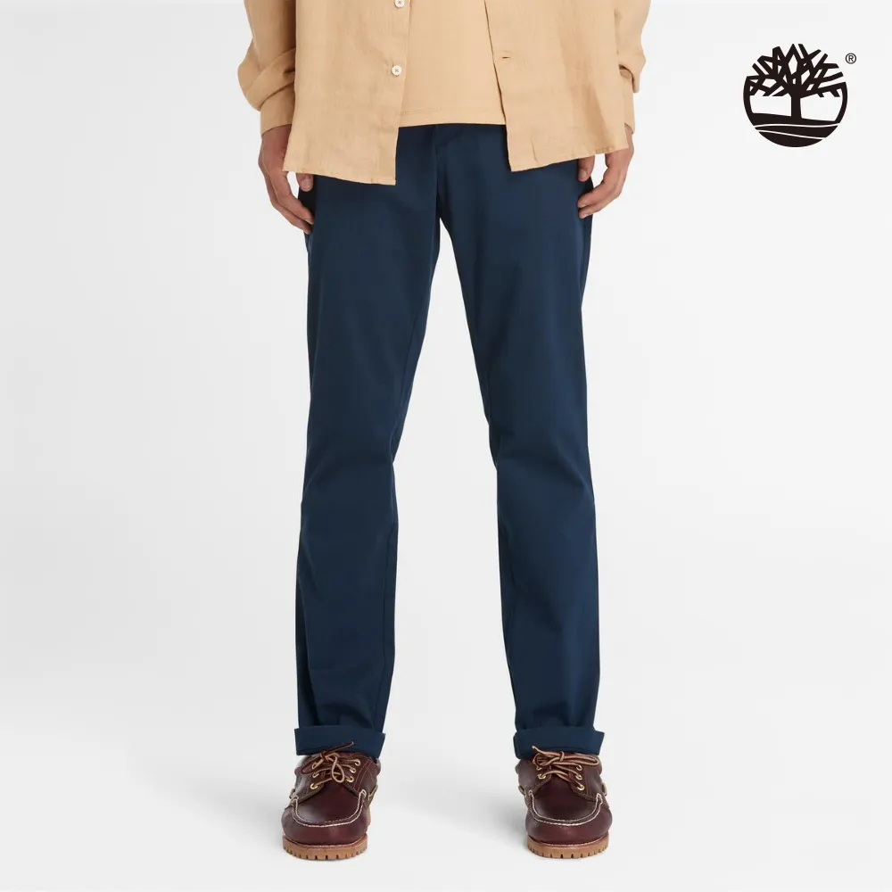 【Timberland】男款深寶石藍彈性卡其褲(A2BYY433) 歷史價格詳細信息