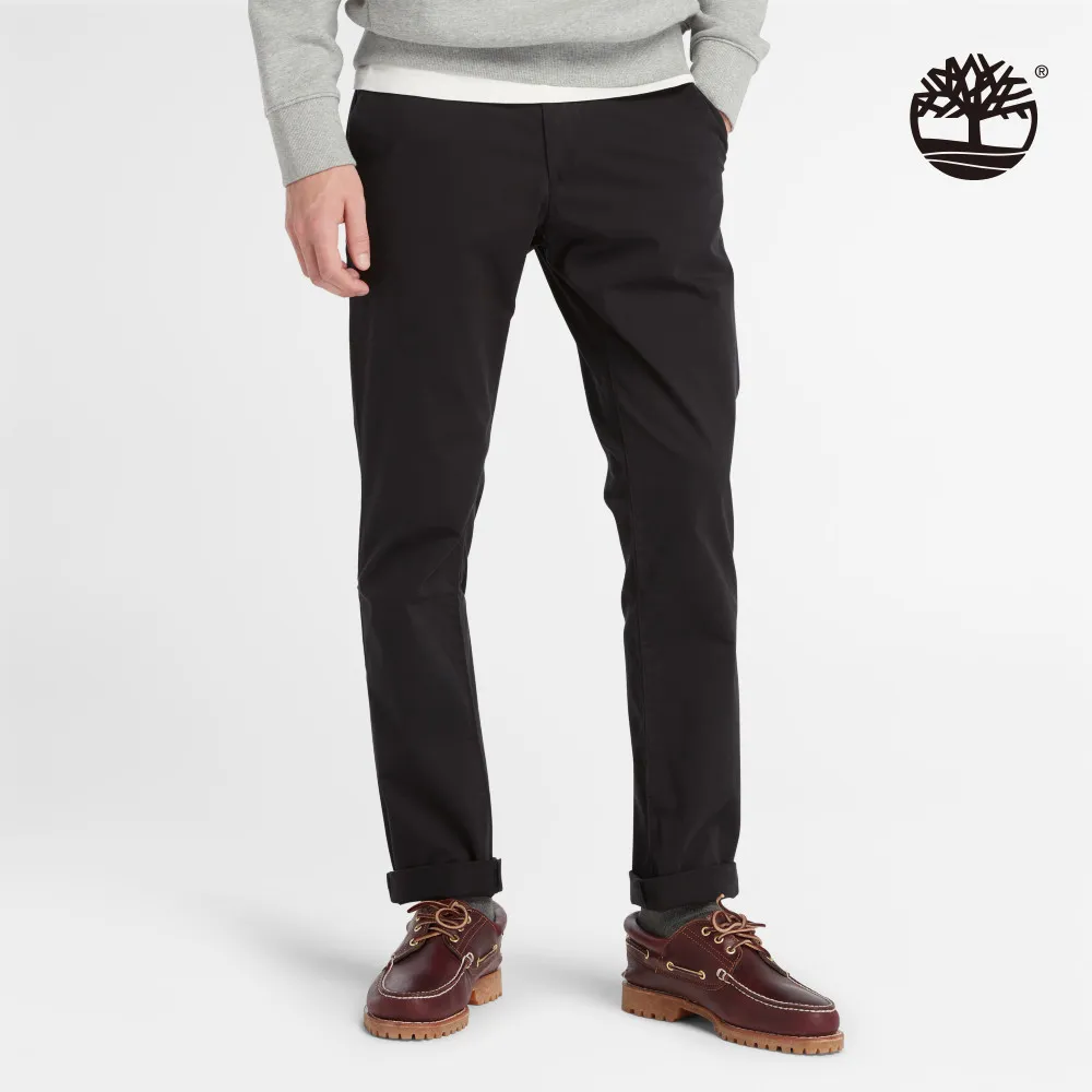 Timberland 男款黑色有機棉彈性Squam Lake卡其長褲|A2BZA001 歷史價格詳細信息