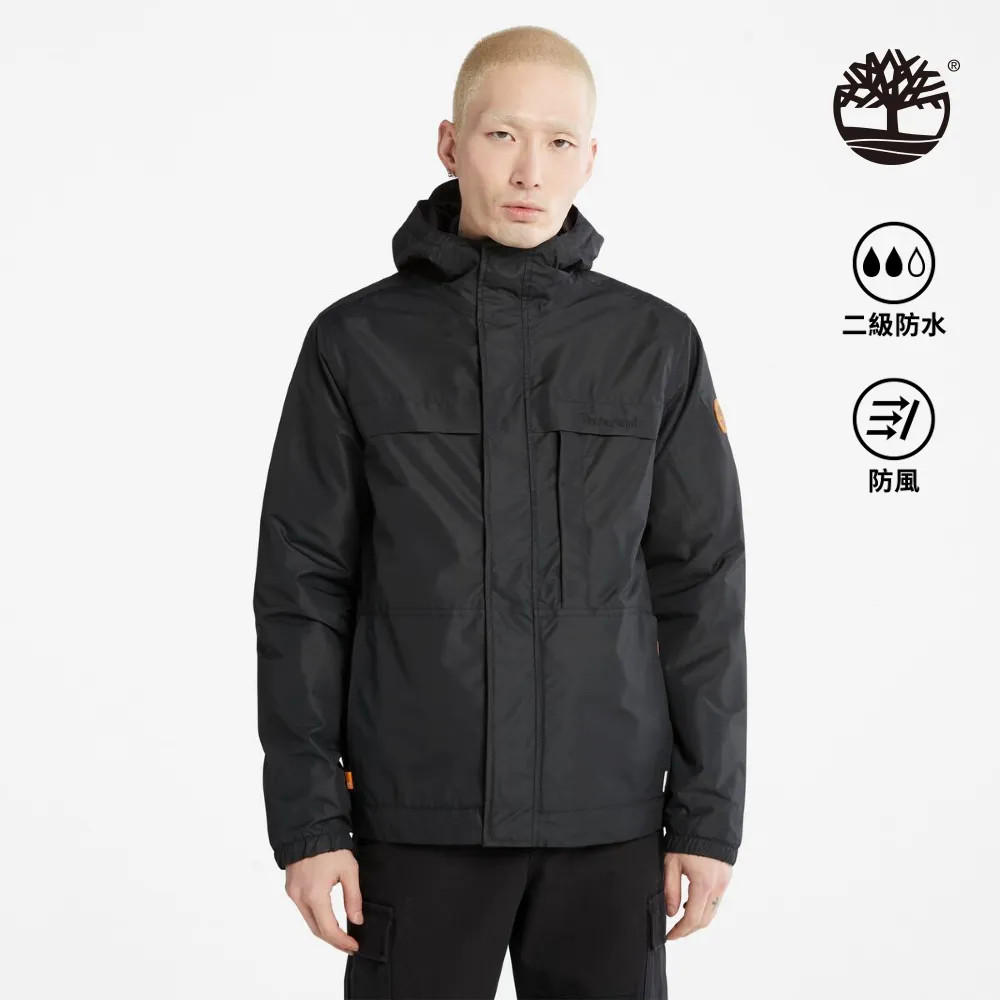 Timberland 男款黑色防潑水環保材質廓形連帽外套|A695W433 歷史價格詳細信息