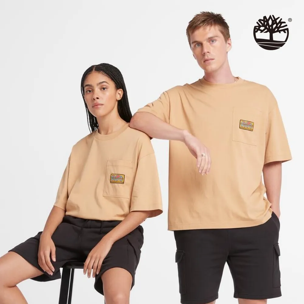 【Timberland】中性小麥色短袖LOGOT恤(A6QGSP47) 歷史價格詳細信息