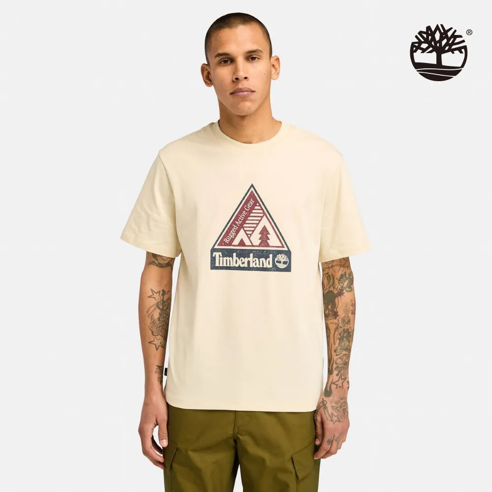 Timberland 男款象牙色休閒短袖T恤|A6988EFL 歷史價格詳細信息