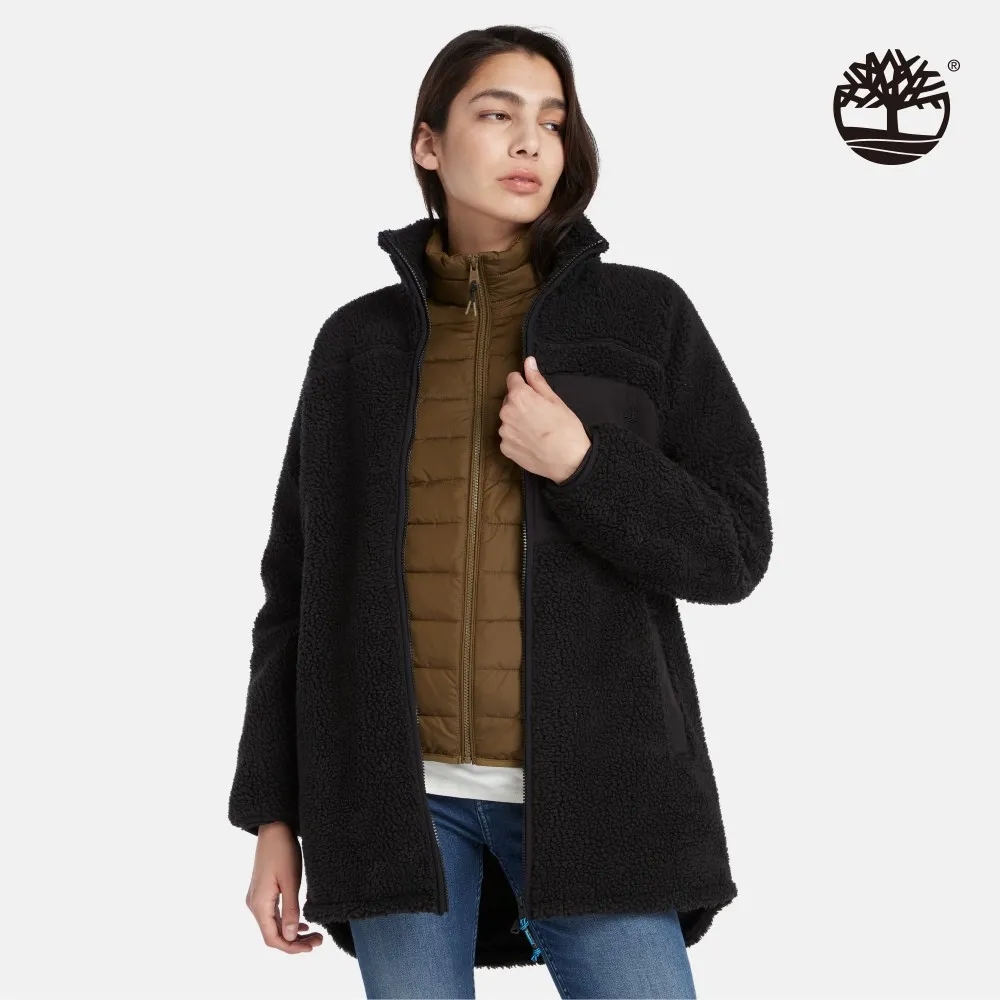 Timberland 女款黑色抓絨飛行外套|A6HJS001 歷史價格詳細信息