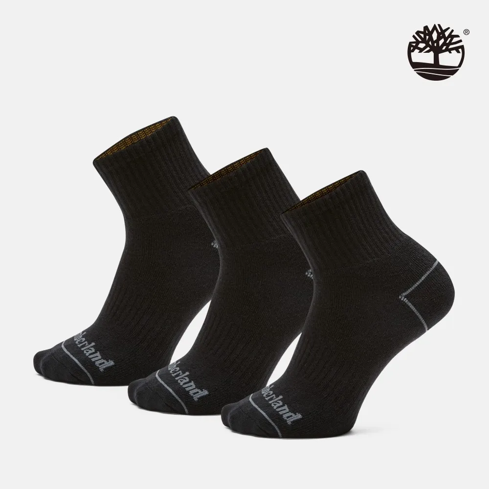 TIMBERLAND 三入組比狄福德羅紋針織半緩衝長襪 黑 A1F1M-001 歷史價格詳細信息