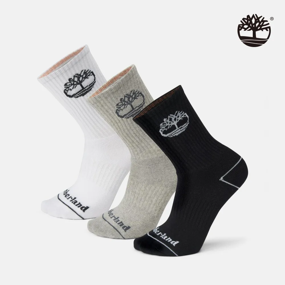 TIMBERLAND 三入組比狄福德羅紋針織半緩衝長襪 黑 A1F1M-001 歷史價格詳細信息