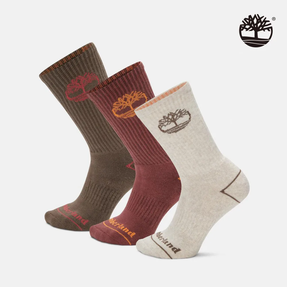 TIMBERLAND 三入組比狄福德羅紋針織半緩衝長襪 黑 A1F1M-001 歷史價格詳細信息