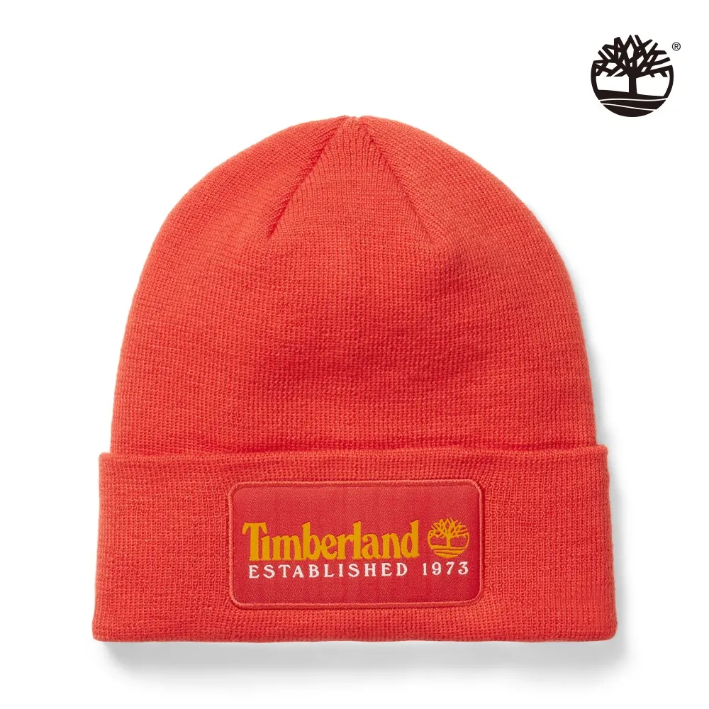 Timberland 針織毛帽 橘/白 男女適合 輕質 保暖 皮革LOGO T101552C 662 歷史價格詳細信息